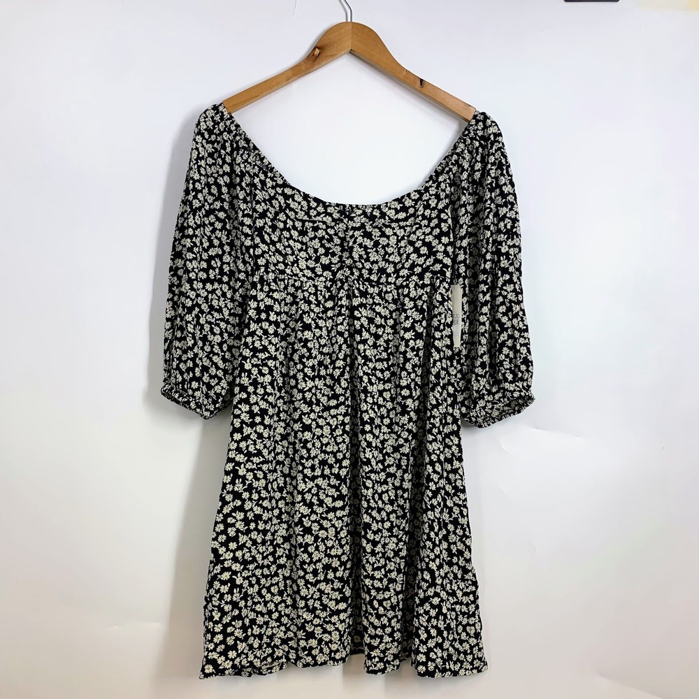 Billabong‎ Swept Away Again Floral Square Neck Puff Sleeve Dress Women SZ XS NWT
